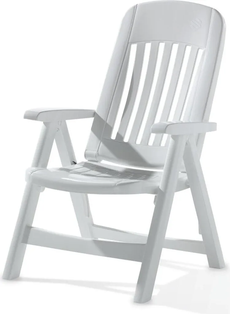 Fauteuil pliant Sieger Comtesse blanc pour balcon et petite terrasse - 5