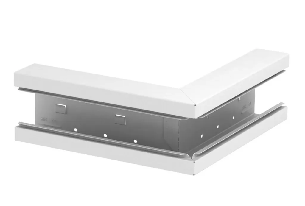 Finir un angle de goulotte proprement : angle extérieur OBO 70x130 blanc