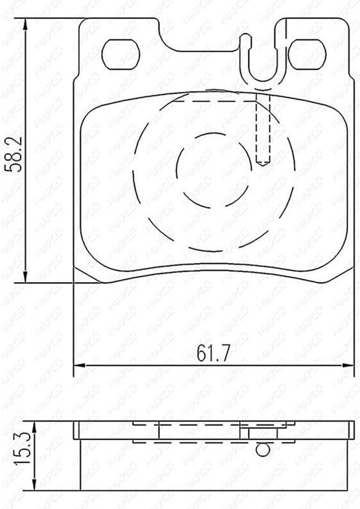 Scheibenbremsbelagsatz HA, MERCEDES C-KLASSE (W202), E-KLASSE (W210), (W124)