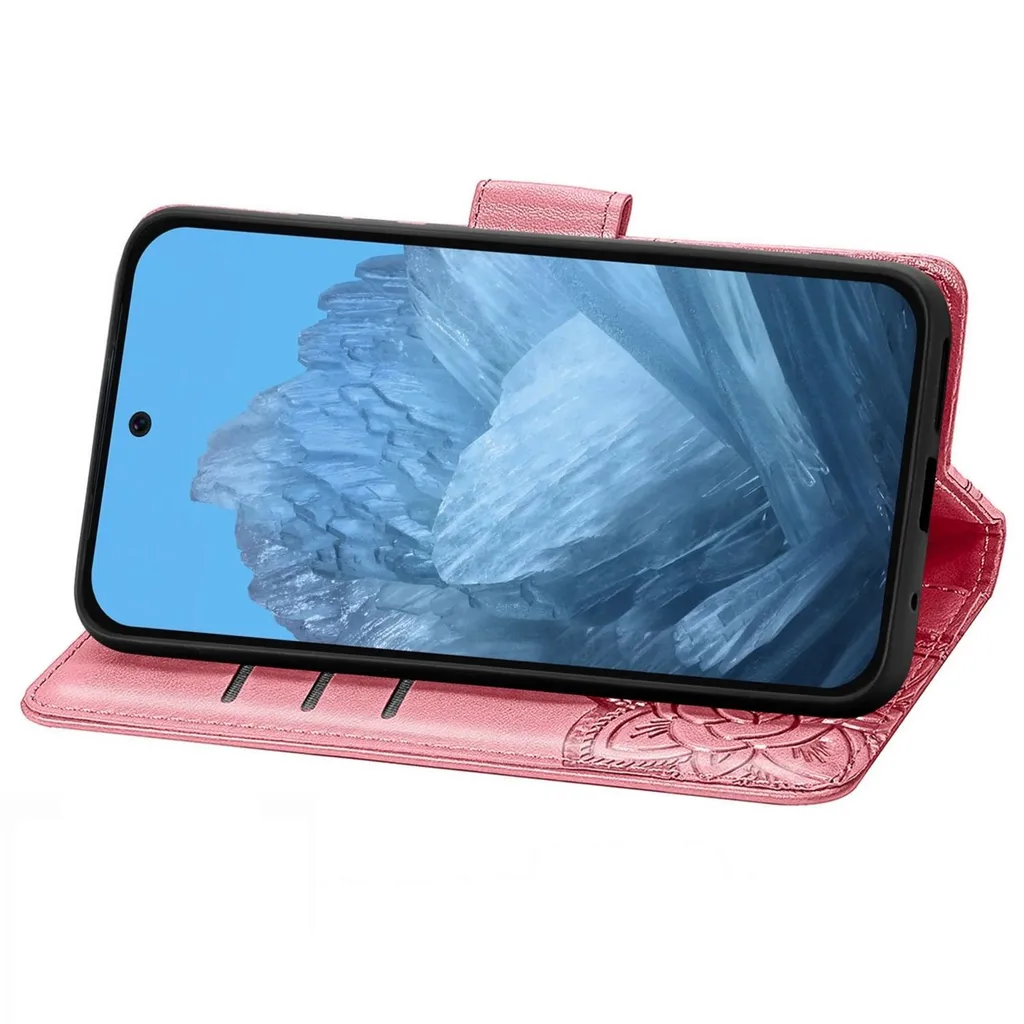 Per Google Pixel 9 / 9 Pro Custodia per cellulare in con design a farfalla Rosa - 4