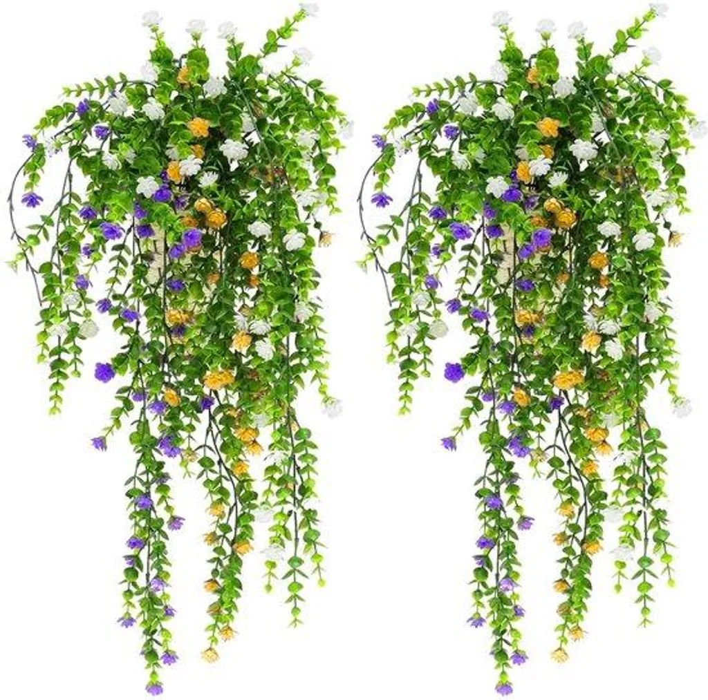 Plantes artificielles de 80 cm traitées anti-UV pour jardin, lot de 3