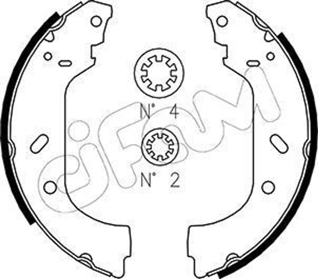 CIFAM Bremsbackensatz Trommelbremse Hinten für FIAT Scudo Kastenwagen (220) 256,0mm 153-074