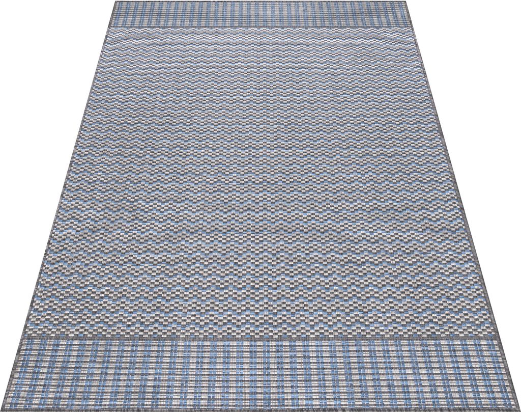 Outdoor Teppich Wetterfest 120x170 Rechteck Grau für Camping Garten oder innen Vintage Design aus Polypropylen