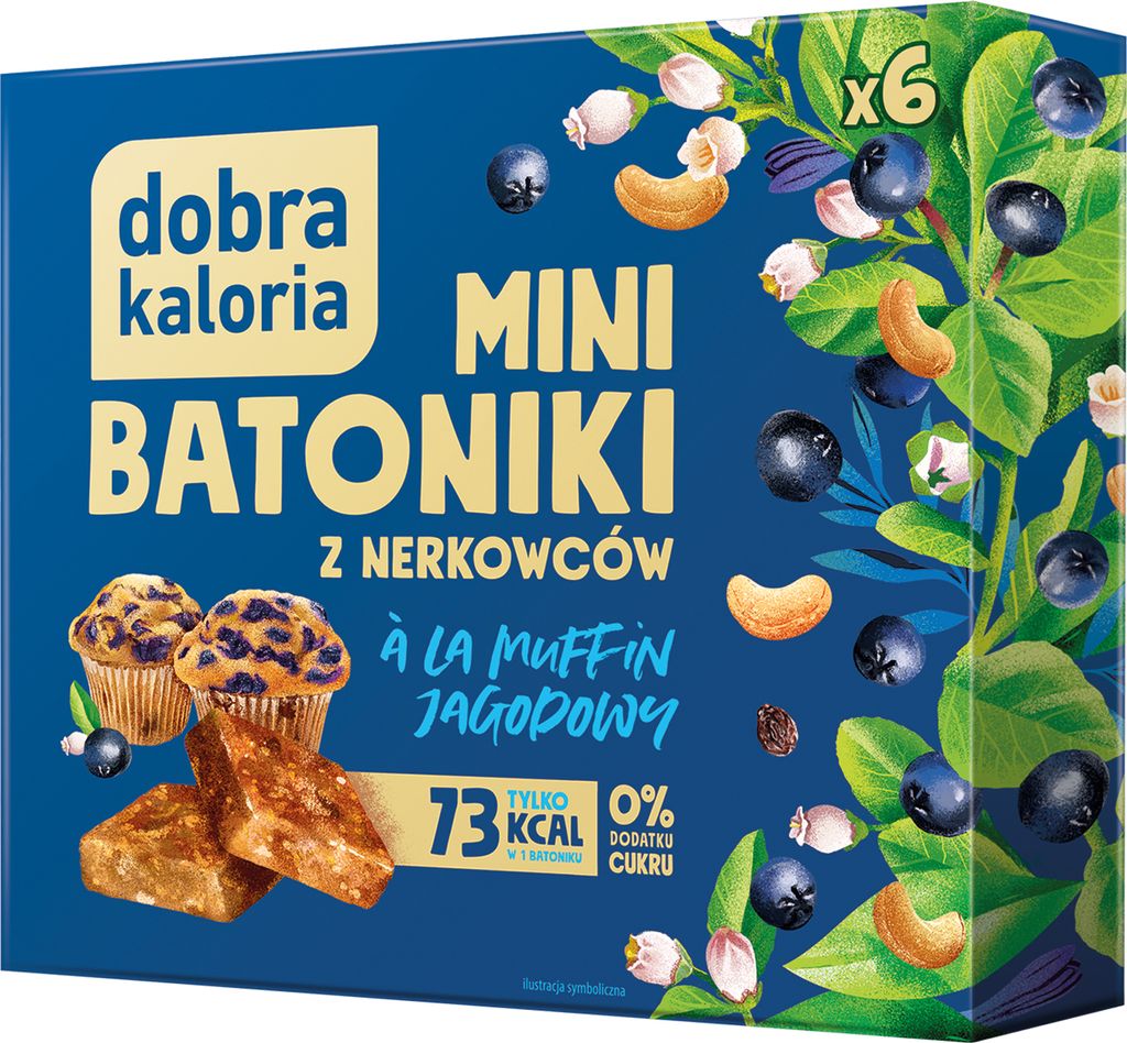 Gute Kaloria Mini Cashew Riegel a'la Muffin Heidelbeere 102g