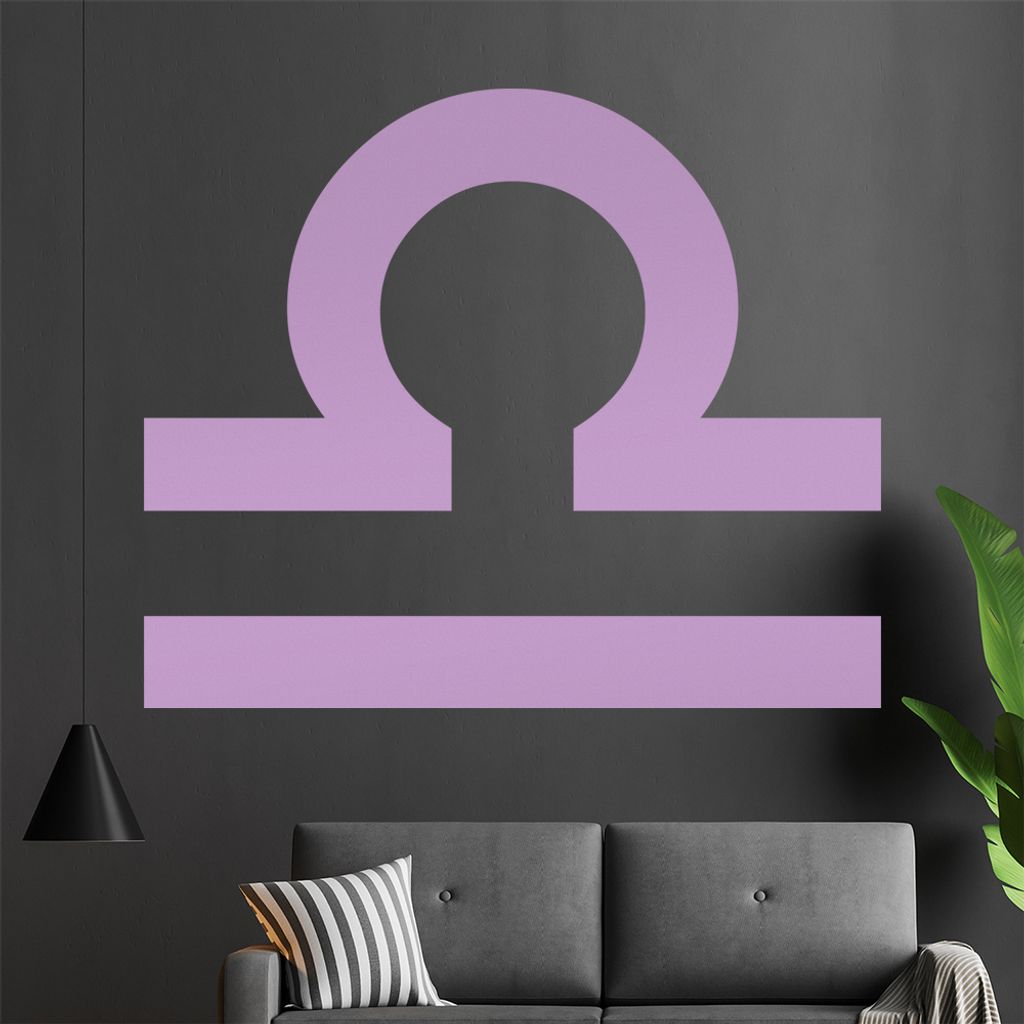 Sternzeichen: Waage Wandtattoo in 6 Größen - Wandaufkleber Wall Sticker - Dekoration, Küche, Wohnzimmer, Schlafzimmer, Badezimmer