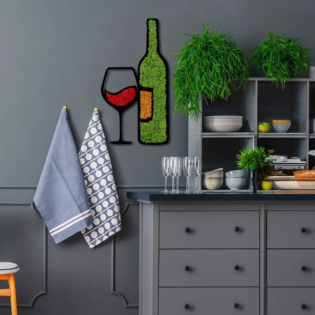 Wallity Moss Drink Accessoire Mural Vert Clair en MDF 54 x 29 cm - 2