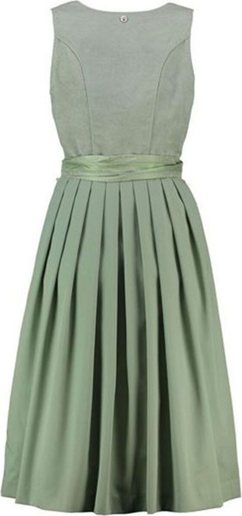 Spieth & Wensky Dirndl Daria Midi-Dirndl Kleid 2-teiliges Trachtenkleid Rocklänge 60cm, Farbe:Mintgrün, Größe:42/XL