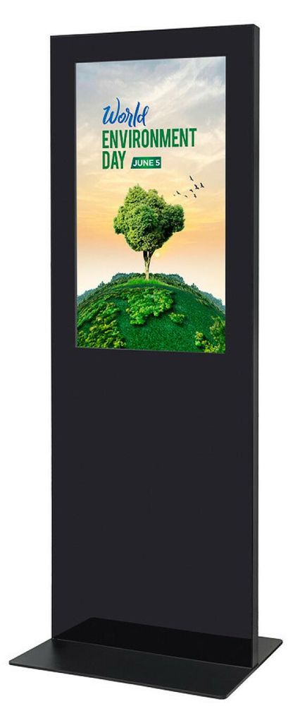Showdown Displays Digitale Infostele Slim Schwarz 43" mit Samsung-Bildschirm