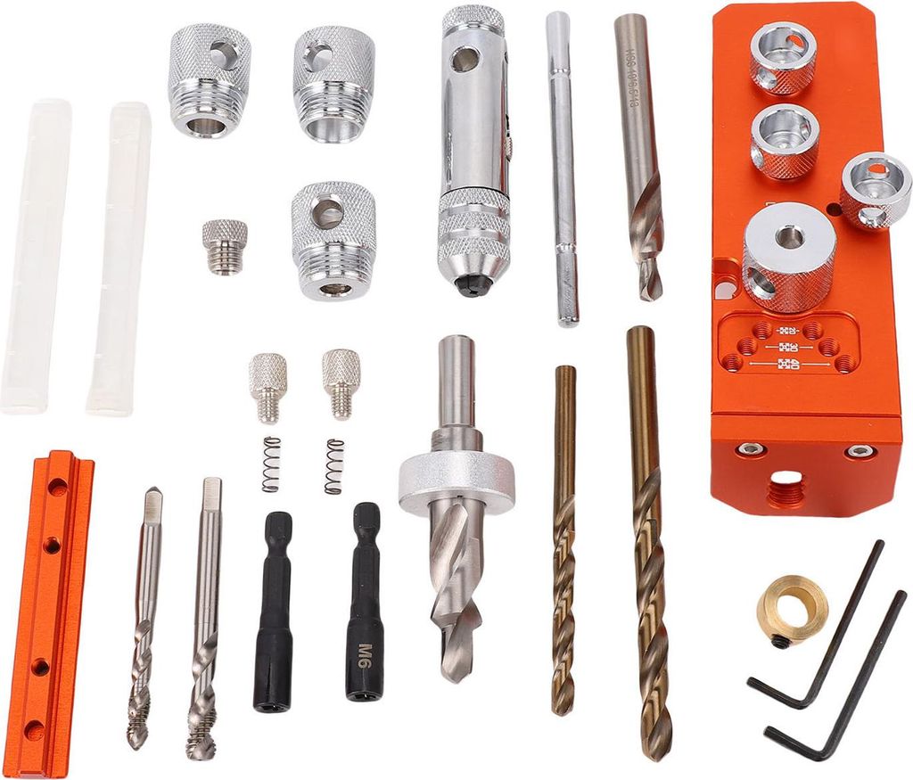 Aluminiumprofil-Bohrführung und Gewindebohrlehre mit integriertem Bohr- und Gewindebohrer-Locator für die Serien 20, 30 und 40