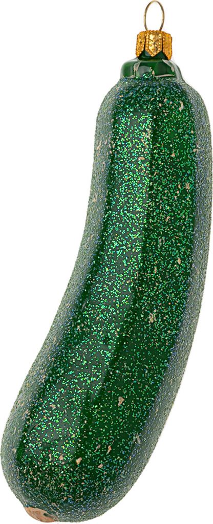 Christbaumschmuck Glas Zucchini 12cm grün
