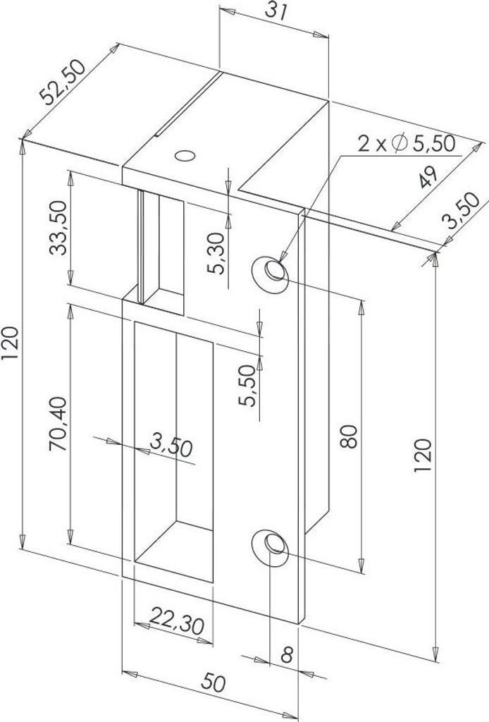 Elektrischer Türöffner 2120 Version A 12V AC/DC EFF EFF Produktbild 