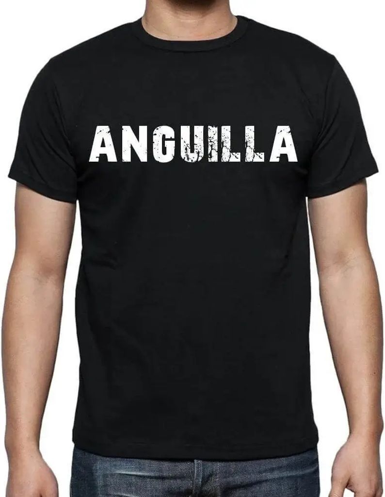 Herren Grafik T-Shirt Anguilla Öko-Verantwortlich Vintage Jahrgang Kurzarm Lustige Druck Geburtstag Geschenk Mann
