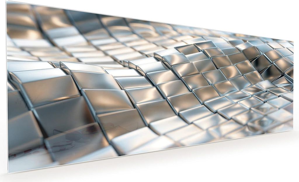 Küchenrückwand Spritzschutz Glas mit Motiv Metallische Fläche 40 x 40 cm