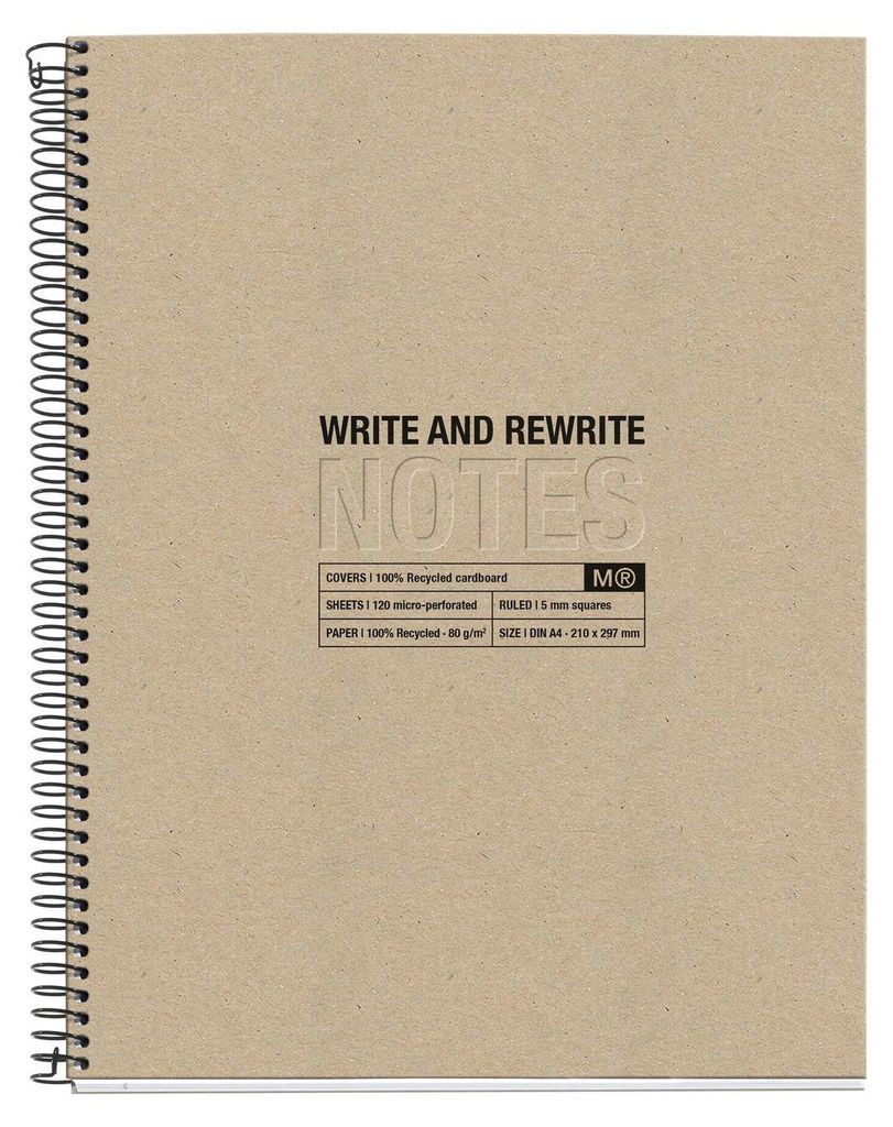 Miquelrius Notizblock BEIGE Recycle A4 80 Blatt (Speditionsversand)