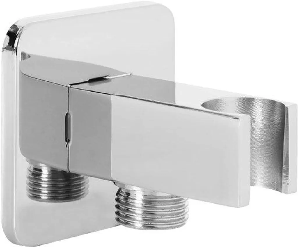 Support de douche raccord flexible montage facile chrome 1/2 pouce