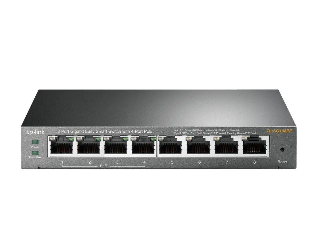 TP-Link TL-SG108PE Commutateur Smart Switch 8 Ports Giga PoE+