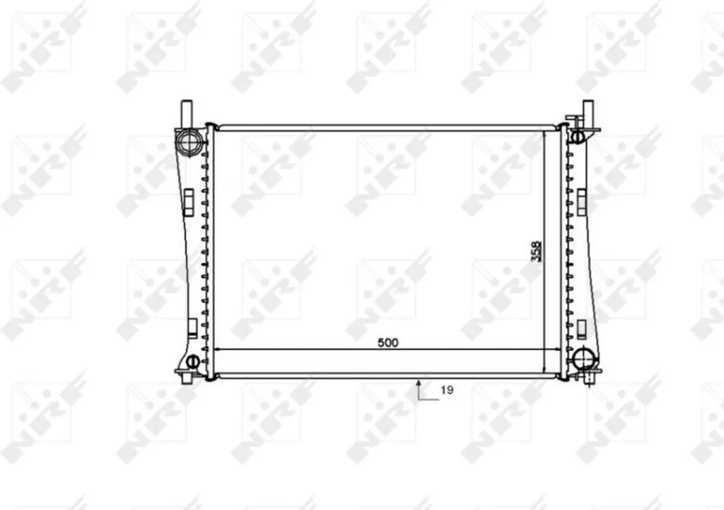 Radiateur aluminium NRF 53740 refroidissement moteur Fiesta V