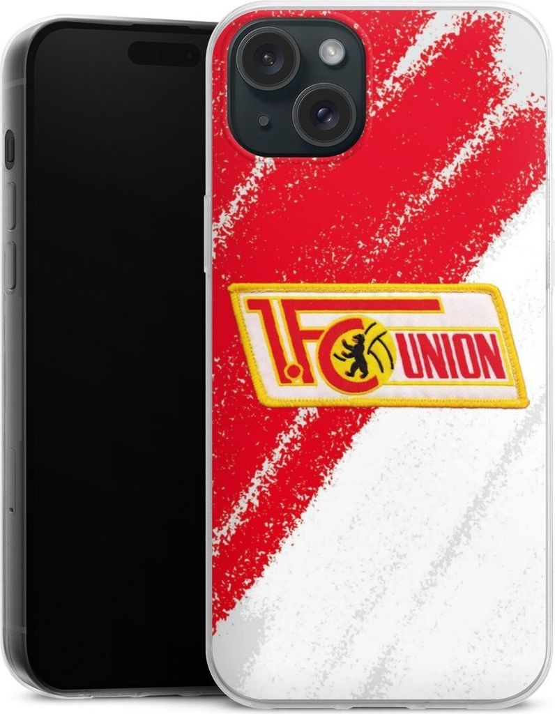 DeinDesign Slim Hülle für Apple iPhone 15 Plus Silikon Case Ultra Dünn Handyhülle 1. FC Union Berlin Logo Offizielles Lizenzprodukt