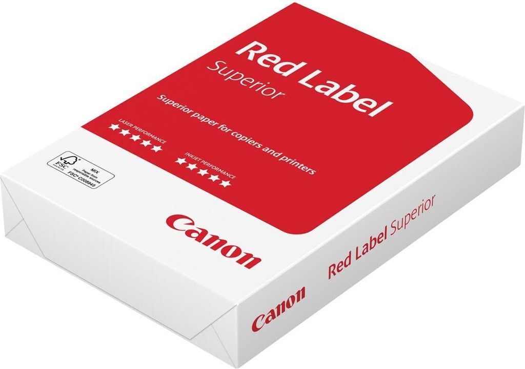 Canon Red Label Superior A4 80g/m² (Geschäftspapier, 500 Blatt, alle Drucker, hochweiß)