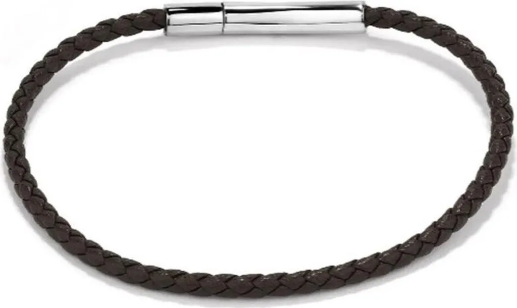 Bracelet Radiant RH000279 en Acier et Cuir Marron Fermoir Magnétique