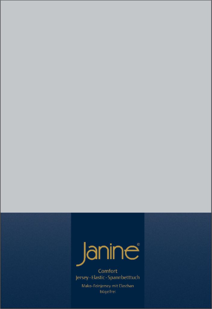 A marketing image with a large light gray area above a dark blue section containing brand and product information.