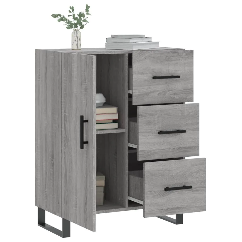 Credenza Grigio Sonoma 69,5x34x90 cm in Legno Multistrato 817352