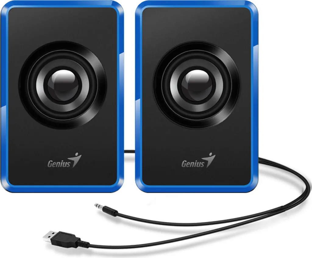Altoparlanti Genius SP-U125 USB 3W | Stereo Compatto Nero-Blu