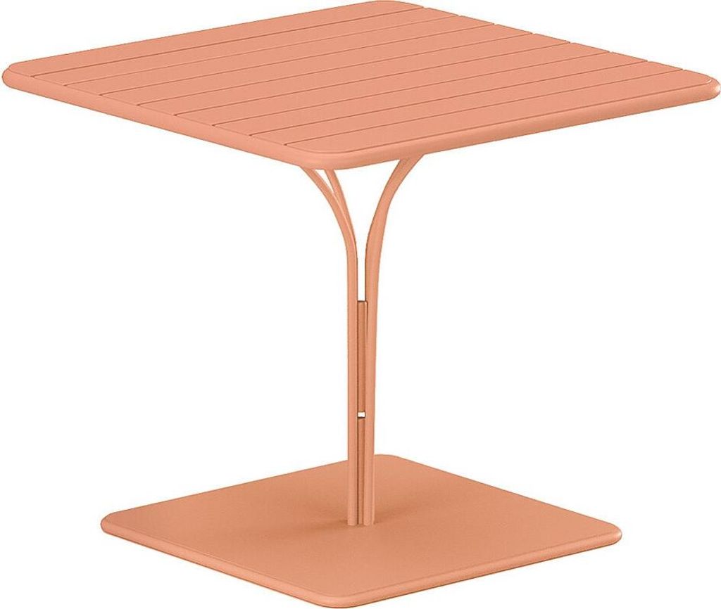 Metall-Gartentisch 80 cm lang - Leuchtend orange - MIRMANDE by MYLIA