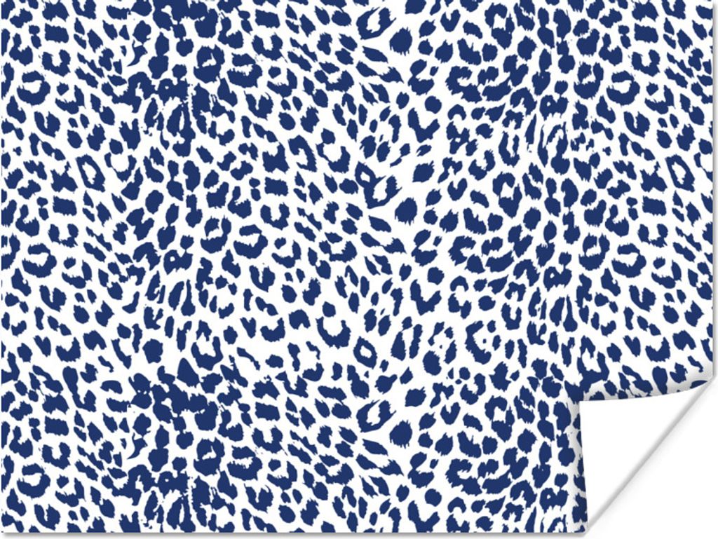 MuchoWow Poster Tiermuster - Blau - Panther 80x60 cm - Kunst für zu Hause