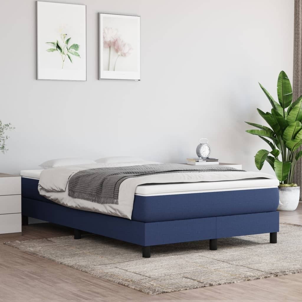 The Living Store Taschenfederkernmatratze Blau 120x200x20 cm Stoff