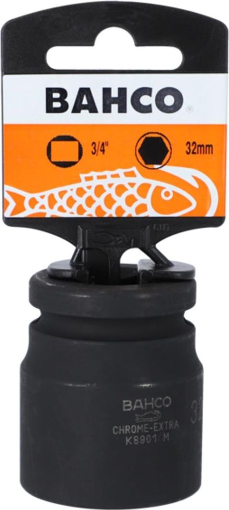 Bahco 3/4 Kraft-Steckschlüssel-Einsatz, Sechskant, 41 mm, phosphatiert - Einzelhandelsverpackung