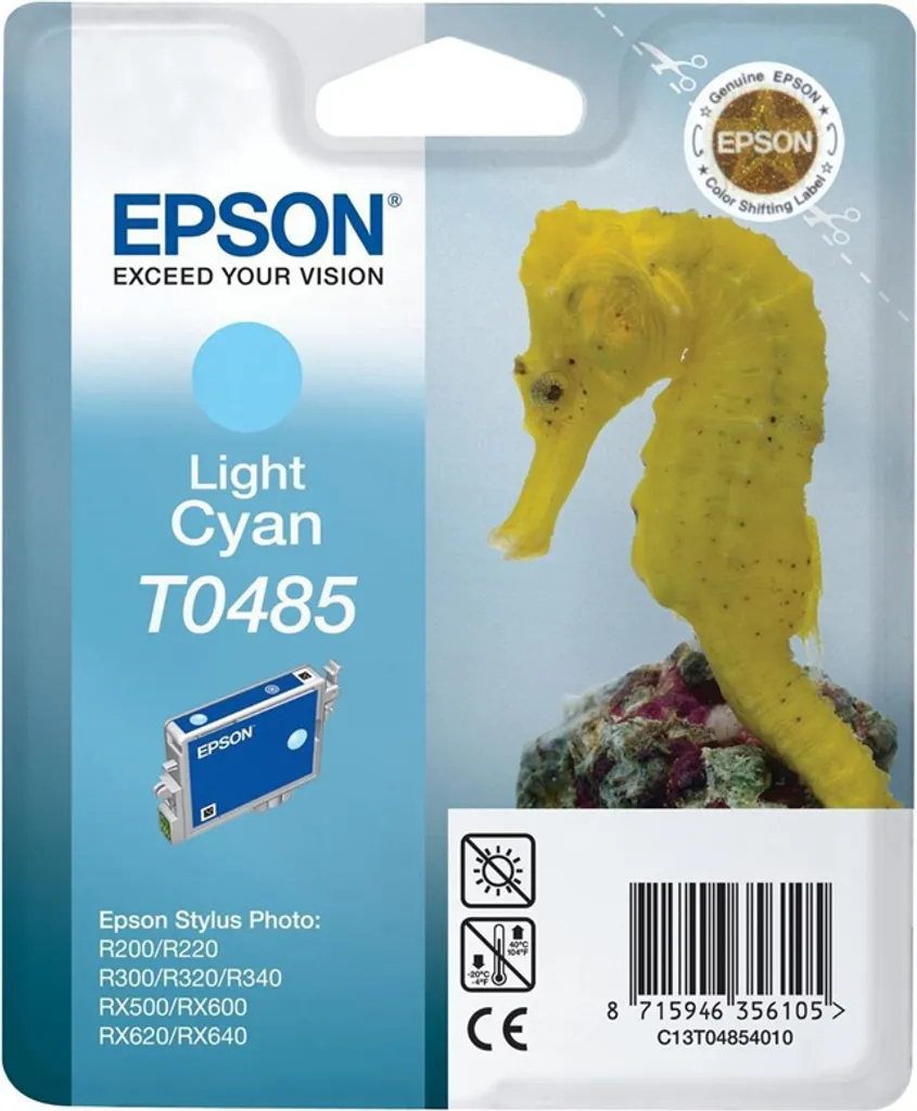 Cartouche Jet d'Encre Epson T0485 Cyan Clair pour Imprimante Photo Stylus