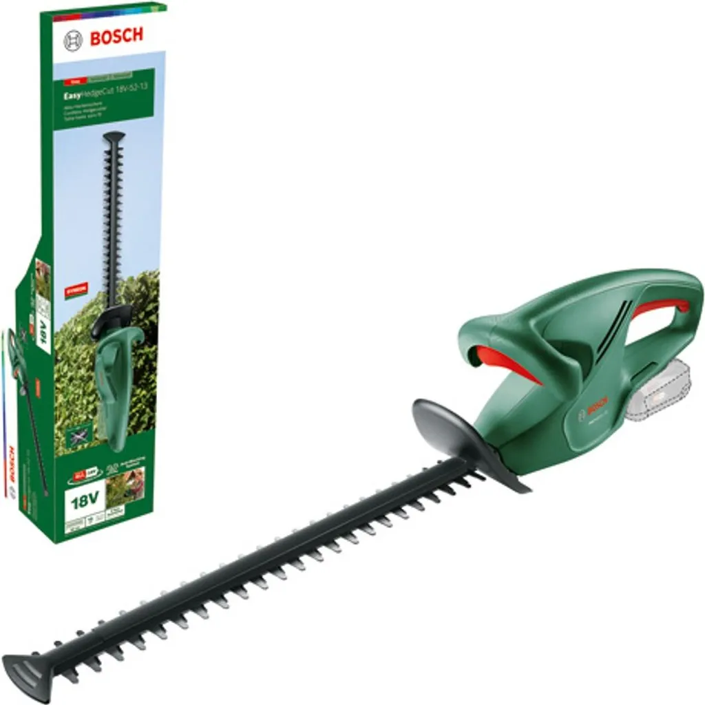 Bosch EasyHedgeCut 18-52-13 - Tagliasiepi - a batteria - 18 V - 2 Ah - senza batteria, senza caricabatterie - 2400 giri/min - 52 cm - passo dei denti: 15 mm - 2,4 kg - per Bosch AL 1830 CV