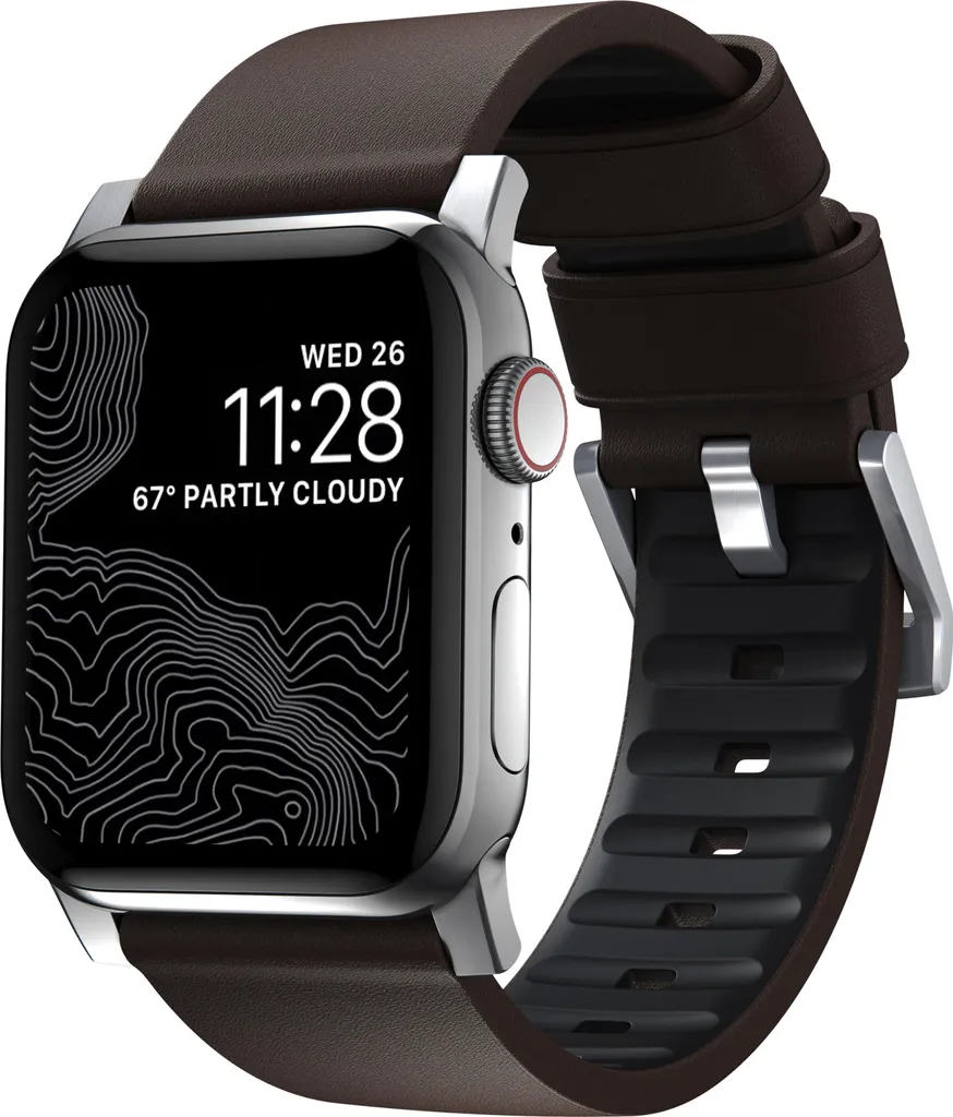 Bracelet Nomad Active Pro en cuir marron imperméable pour Apple Watch - 6