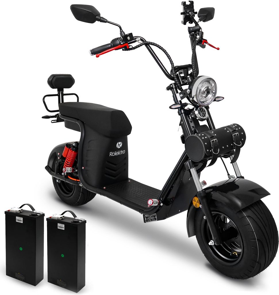 Rolektro, E-Chopper 45, Schwarz, 45 km/h, 2 x 60V-25,6Ah Produktbild 