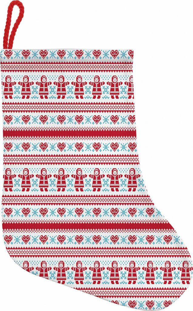 ABAKUHAUS nordisch Hängende Nikolausstiefel Weihnachtssocken, Weihnachten inspirierte Verzierung, Weihnachtsstrumpf zum Aufhängen, 35x50cm, Red S...