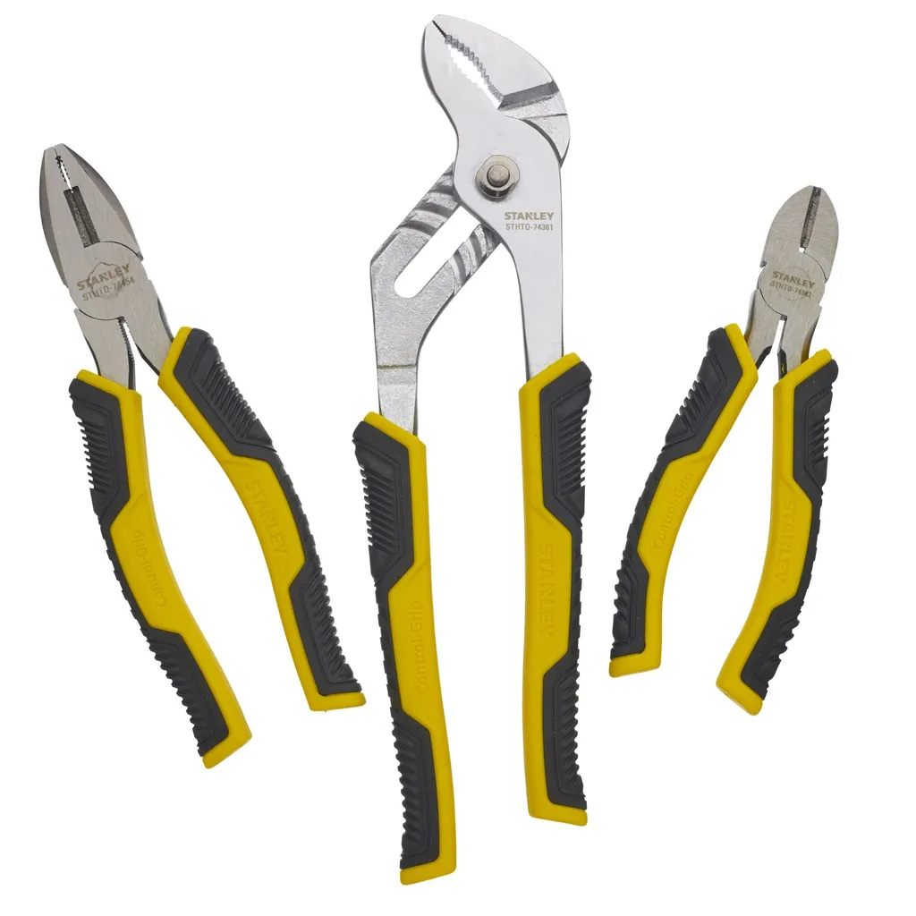 Set Pinze Stanley Control-Grip 3pz: Design Ergonomico e Forza