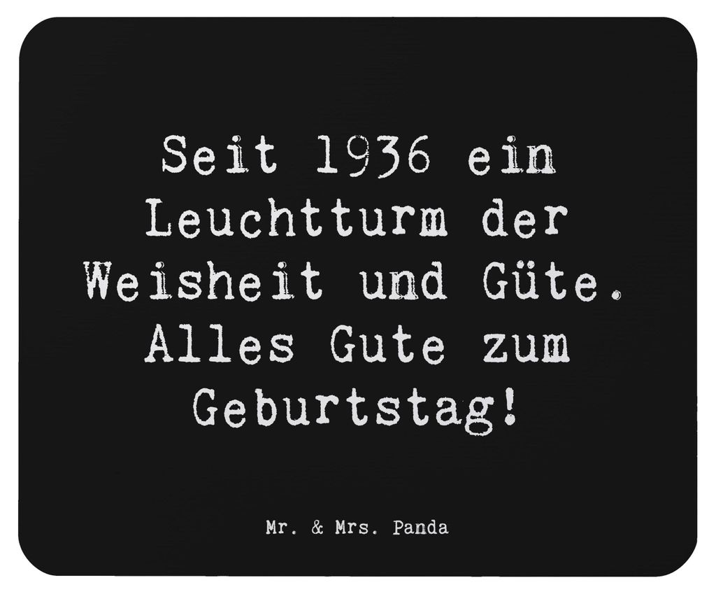 Mr. & Mrs. Panda Mousepad Spruch 1936 Geburtstag - Schwarz - Geschenk, Geburt, Geburtstagsgeschenk, Mouse Pad, Happy Birthday, historische Jahresza...