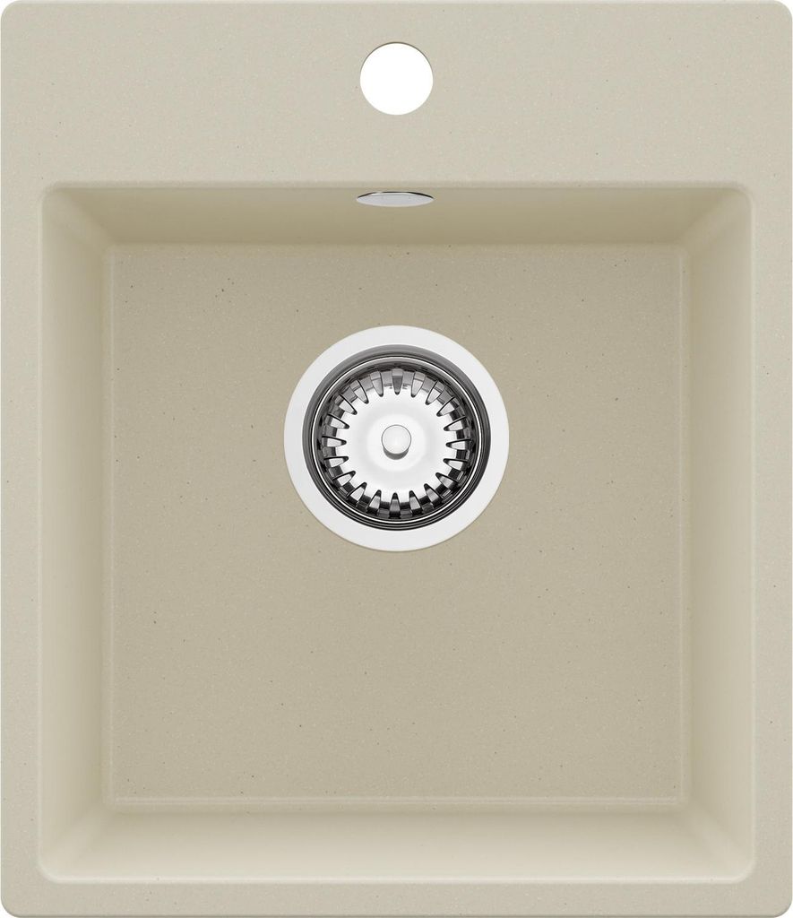 PRIMAGRAN Spülbecken Beige 38x44cm, Granitspüle 1 Becken + Produktbild 