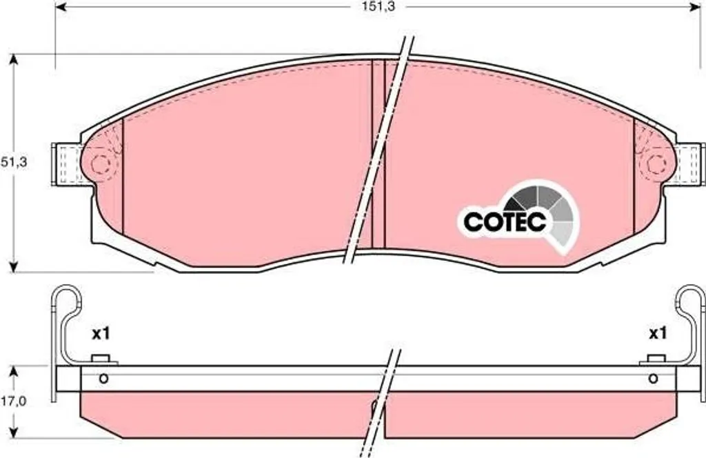 Plaquettes de frein TRW GDB3124 - Qualité OE pour Mitsubishi L200 4x4