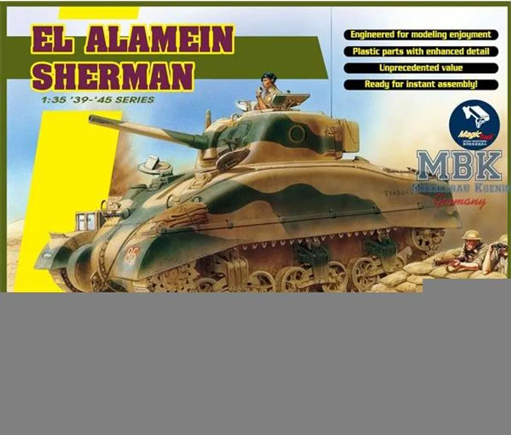 Maquette Sherman 1/35 Dragon pour Diorama Historique El Alamein