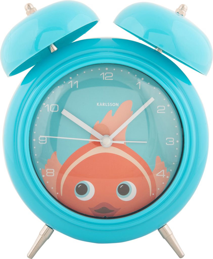 Karlsson - Wecker Peekaboo Goldfish - Hellblau