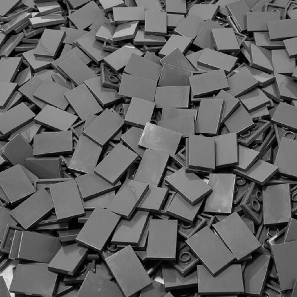 A pile of LEGO tiles.
