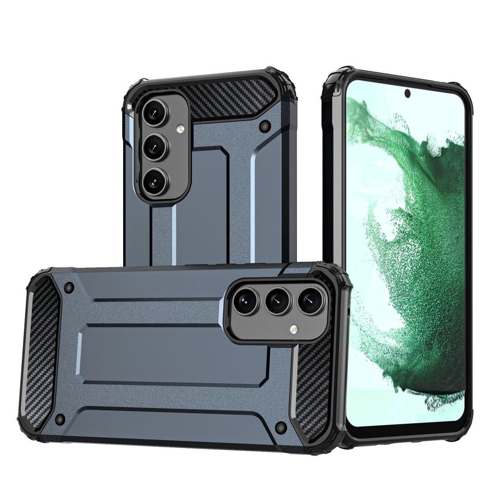 König Design Hülle kompatibel mit Kunststoff Soft Handyhülle - Handy Case Marineblau