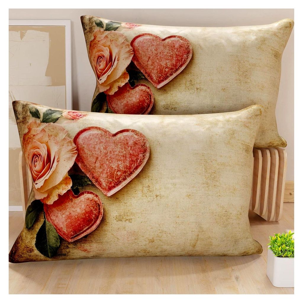 Kissenbezüge 40 x 80 cm aus Mikrofaser, Dekokissen für Schlafzimmer und Wohnzimmer, Set mit 2 Kissenbezügen, 100% Italy
