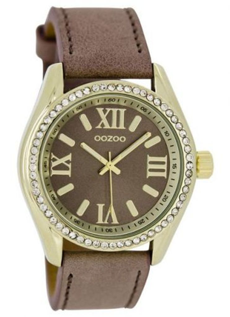 Oozoo Armbanduhr braun Leder Vintage Series Damen-Herren Analog-Quarzuhr UOC5733A
