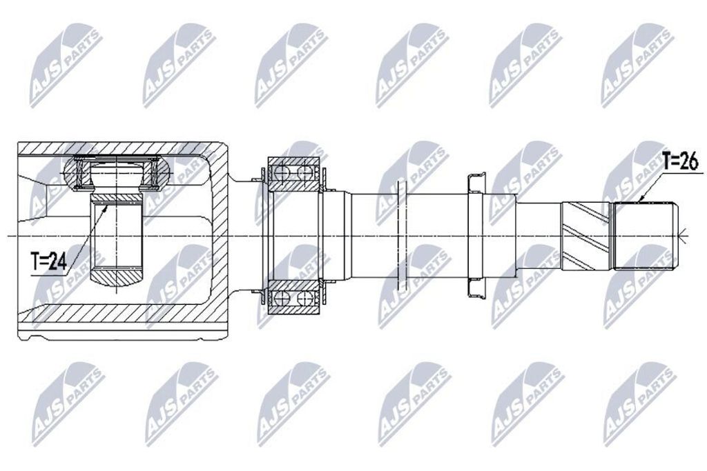 NTY NPW-NS-097 Antriebswelle Vorne Rechts für NISSAN JUKE (F15)