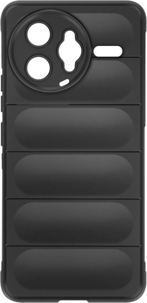 Avizar, Hülle für Xiaomi Poco F7 Pro / F7 Ultra Silikon mit Reliefstruktur, Schwarz