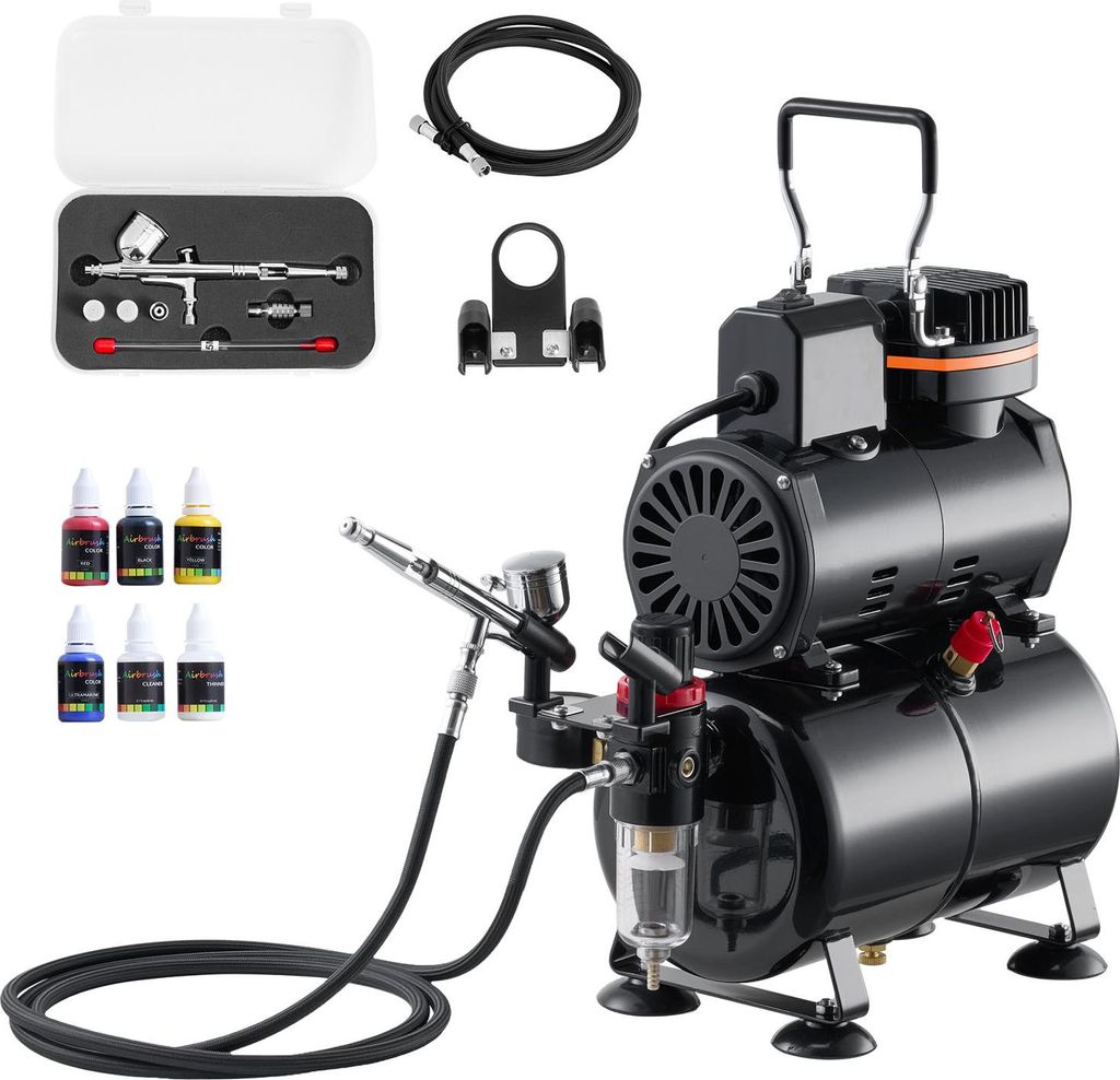 VEVOR airbrush set 1/6 hp se vzduchovým kompresorem a Obrázek produktu 