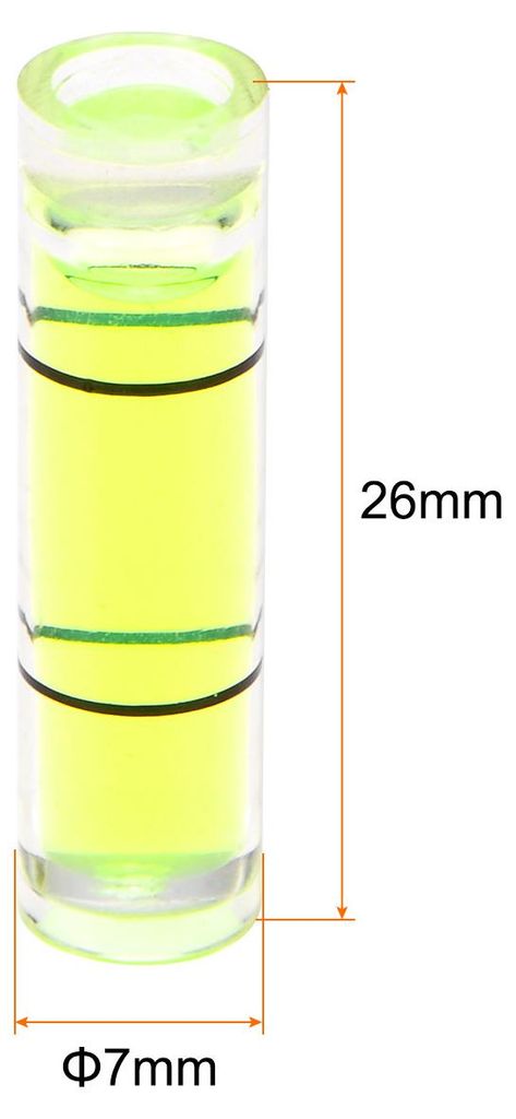 10 Stš¹ck Kleine Zylindrische n-Wasserwaage-R?hrchen 7x26mm PMMA Mini-Horizontal-n-Wasserwaage-Messlayout-Werkzeuge fš¹r Wohnmobile TV Bilderra...
